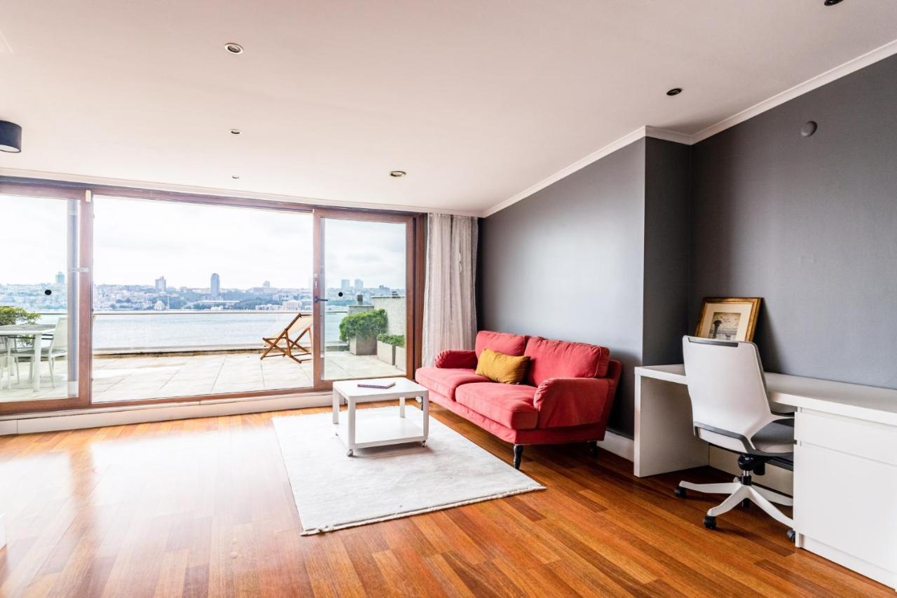 Апартаменты Duplex Flat W Panoramic Bosphorus View And Terrace Стамбул Экстерьер фото